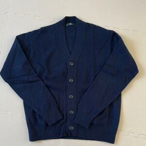 Uniqlo x Jil Sander Men's Navy Blue Cardigan Sweater